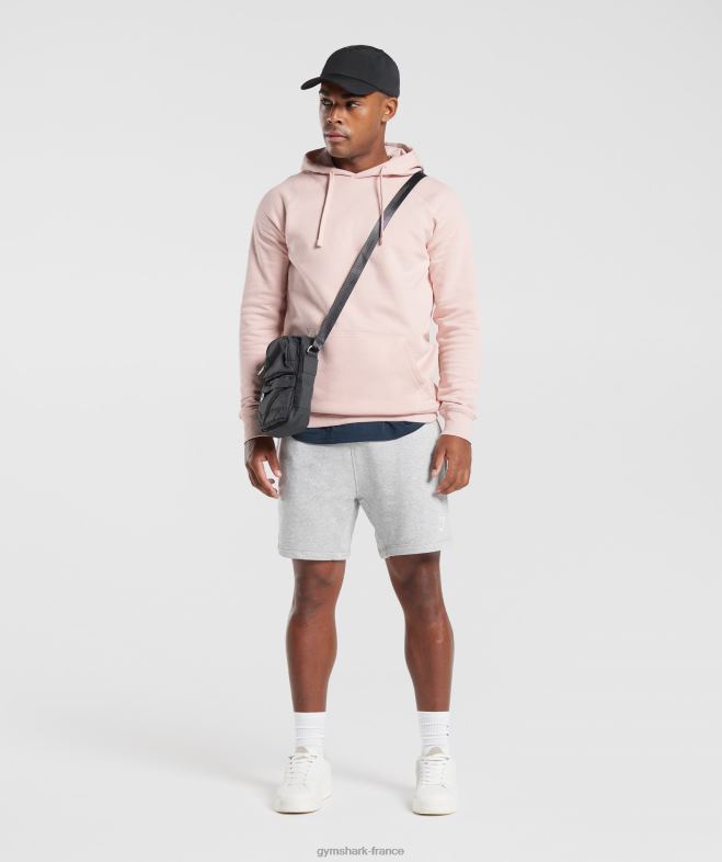 Gymshark sweat à capuche avec écusson rose brumeux Hommes 6HF28812