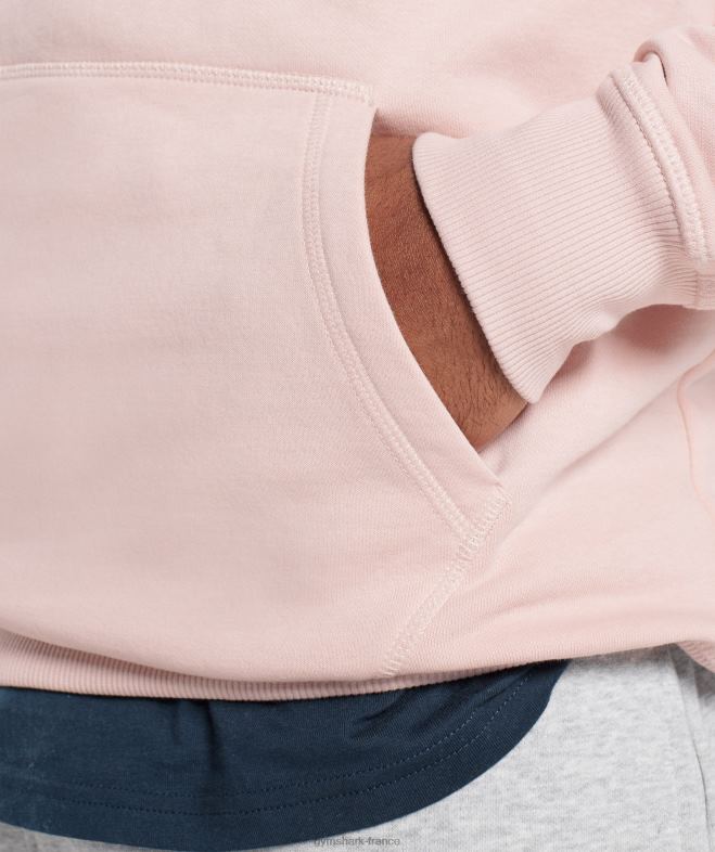 Gymshark sweat à capuche avec écusson rose brumeux Hommes 6HF28812