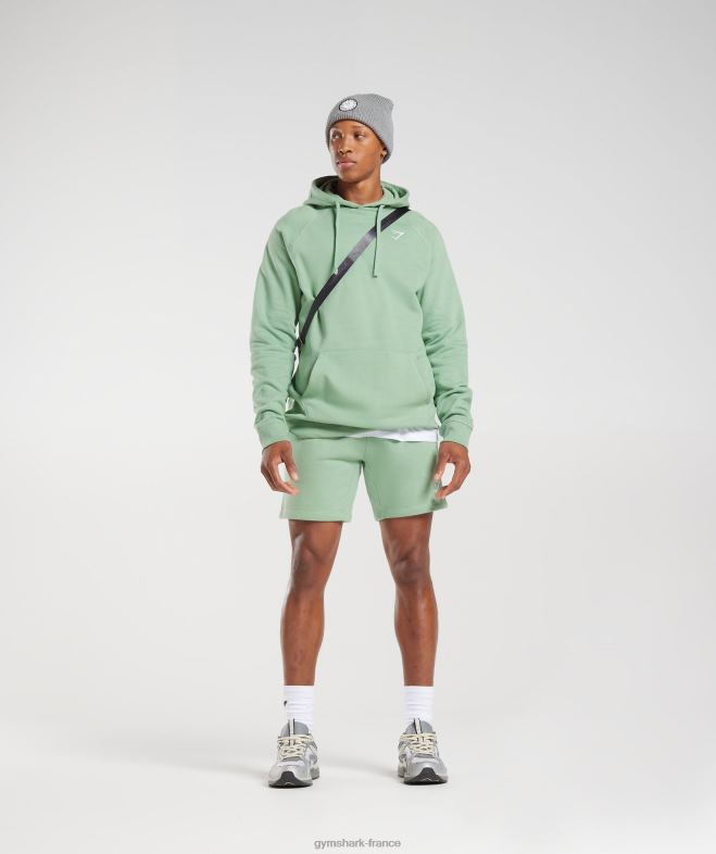 Gymshark sweat à capuche avec écusson vert sauge du désert Hommes 6HF28823