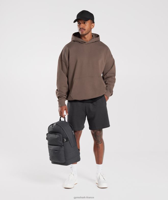 Gymshark sweat à capuche essentiel pour les jours de repos brun truffe Hommes 6HF28876