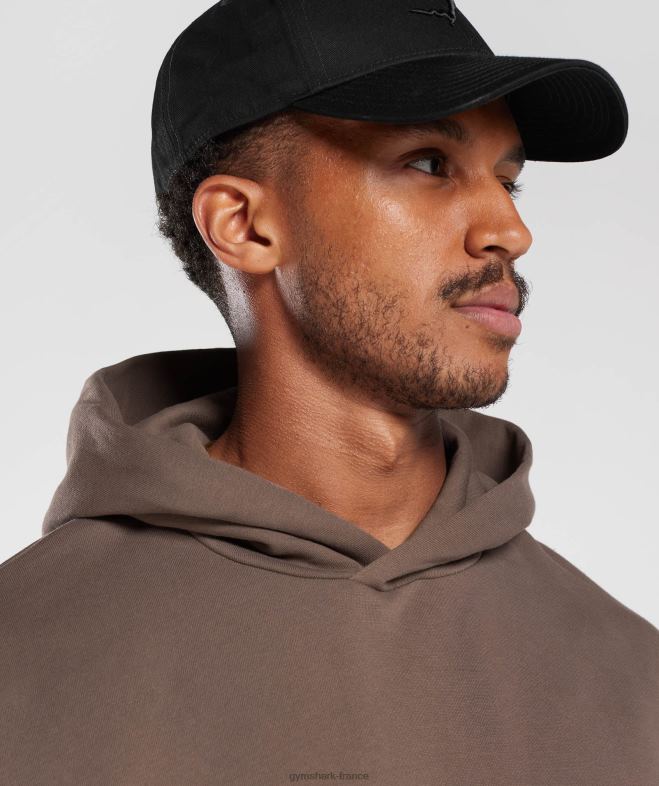 Gymshark sweat à capuche essentiel pour les jours de repos brun truffe Hommes 6HF28876