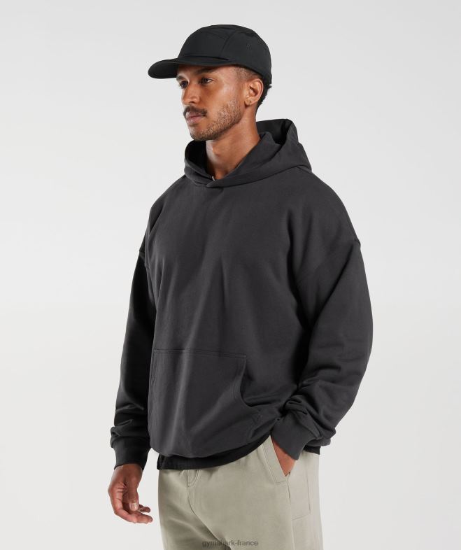 Gymshark sweat à capuche essentiel pour les jours de repos gris onyx Hommes 6HF28801