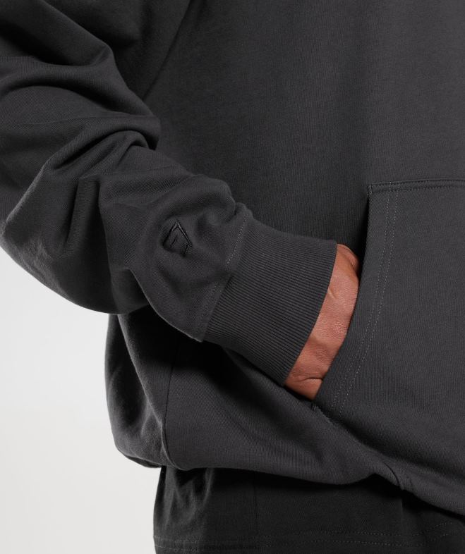 Gymshark sweat à capuche essentiel pour les jours de repos gris onyx Hommes 6HF28801