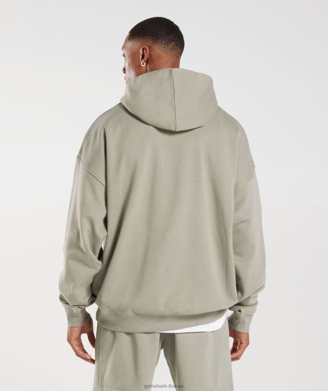 Gymshark sweat à capuche essentiel pour les jours de repos marron écru Hommes 6HF28800