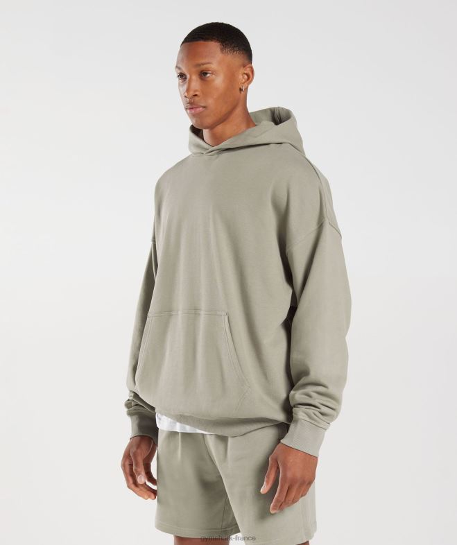 Gymshark sweat à capuche essentiel pour les jours de repos marron écru Hommes 6HF28800