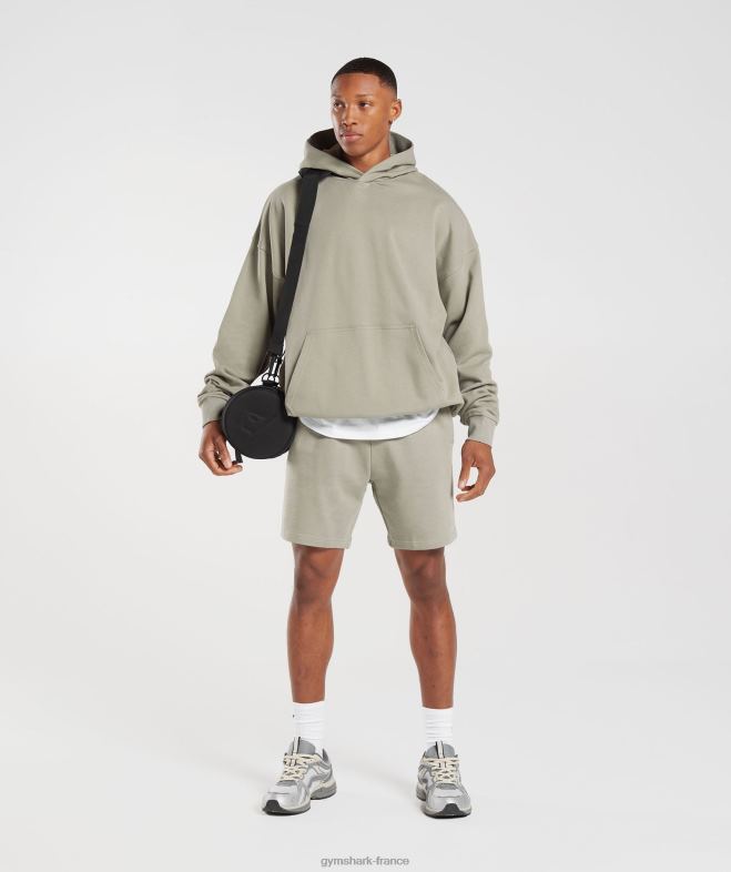 Gymshark sweat à capuche essentiel pour les jours de repos marron écru Hommes 6HF28800