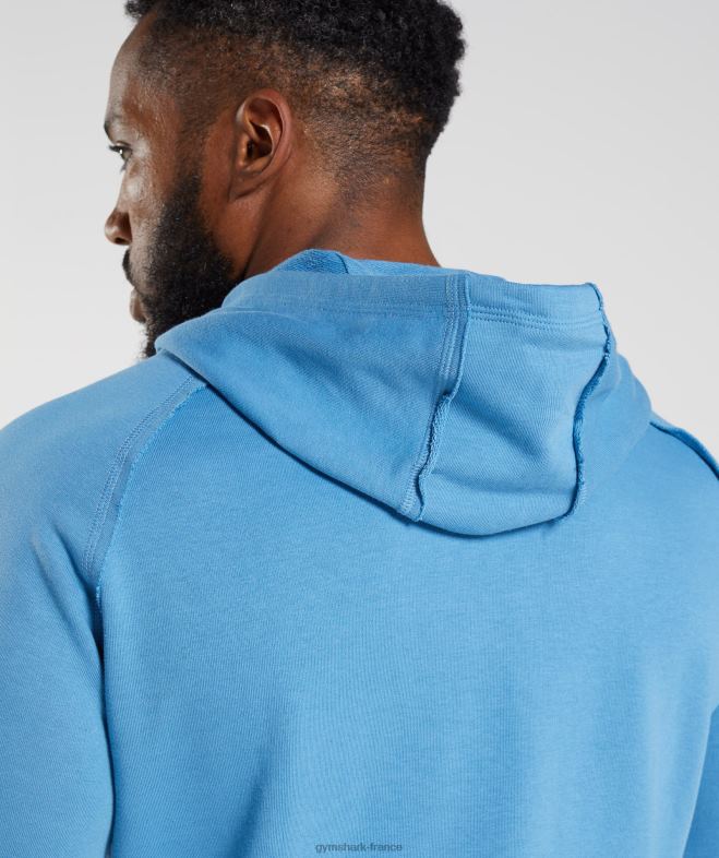 Gymshark sweat à capuche héritage bleu côtier Hommes 6HF28855