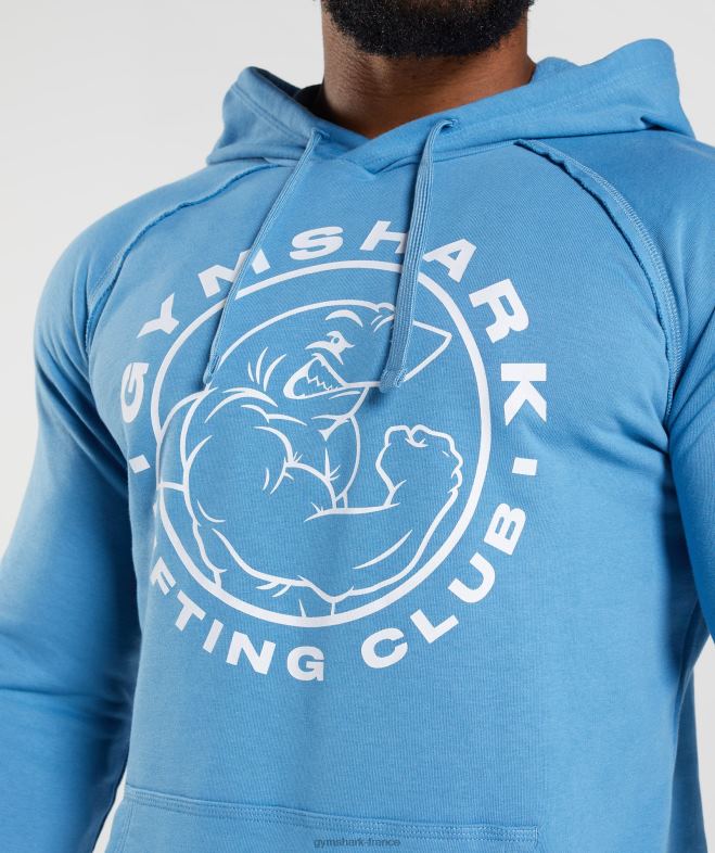 Gymshark sweat à capuche héritage bleu côtier Hommes 6HF28855