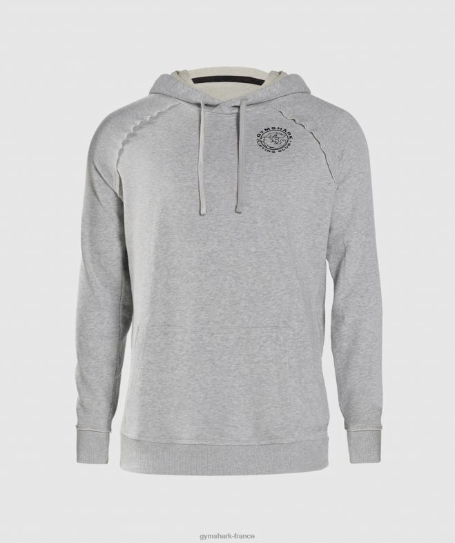 Gymshark sweat à capuche héritage chiné gris clair Hommes 6HF28837
