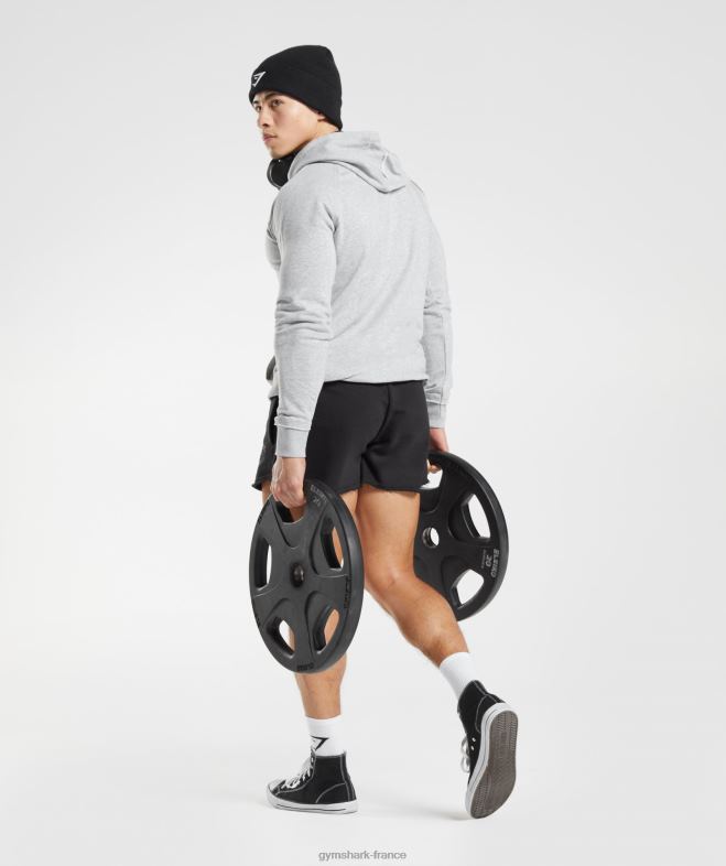 Gymshark sweat à capuche héritage chiné gris clair Hommes 6HF28837