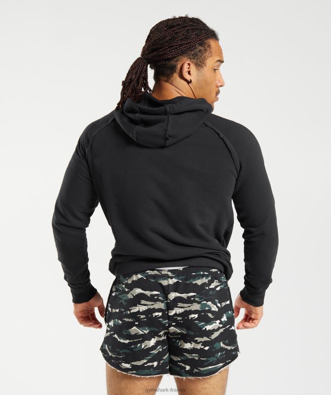 Gymshark sweat à capuche héritage noir Hommes 6HF28824