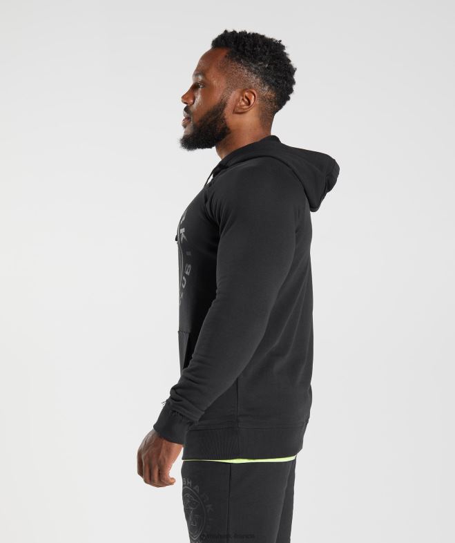 Gymshark sweat à capuche héritage noir Hommes 6HF28843