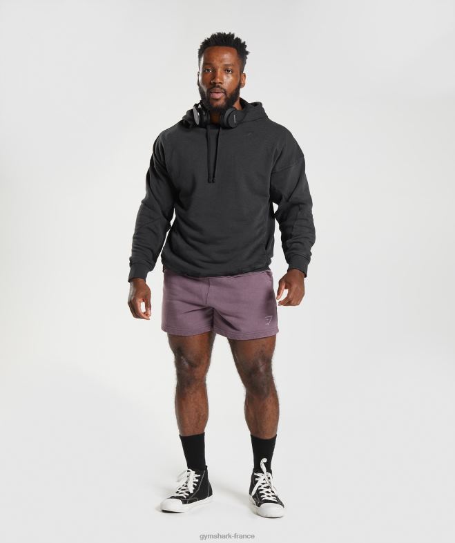 Gymshark sweat à capuche lavé sous pression noir Hommes 6HF28835