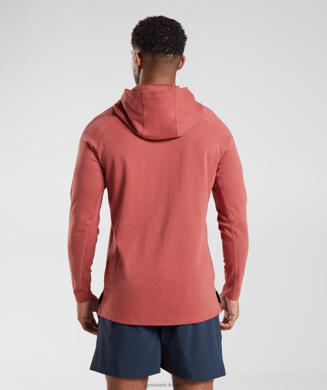 Gymshark sweat à capuche studio rose marron Hommes 6HF28848