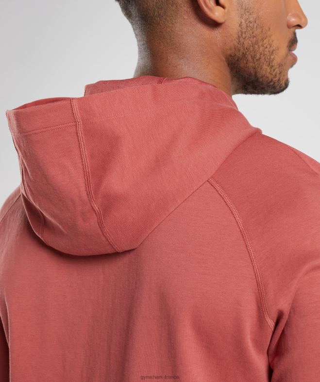 Gymshark sweat à capuche studio rose marron Hommes 6HF28848