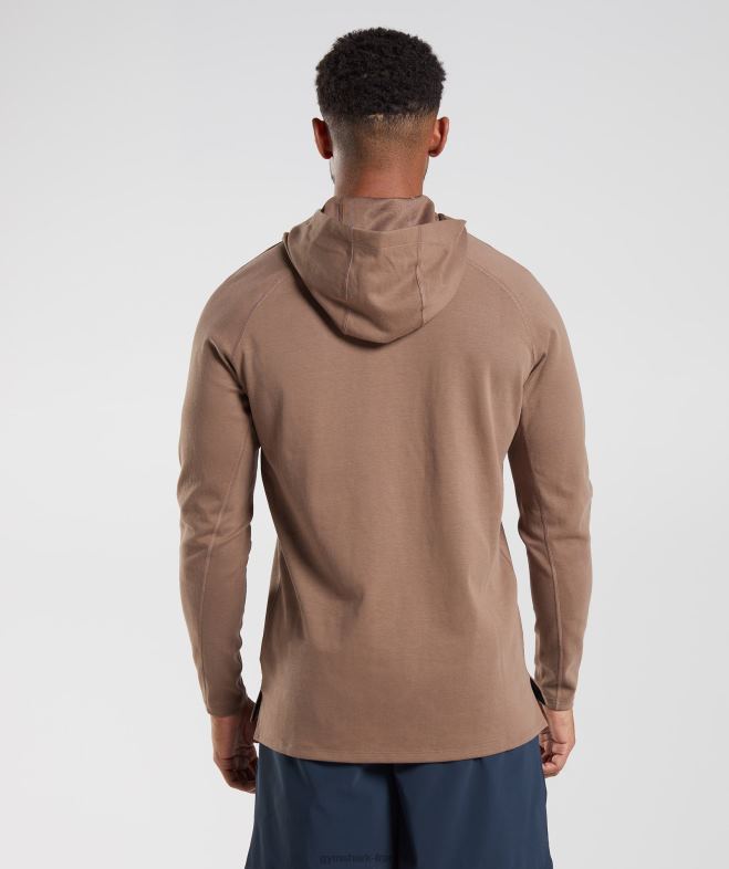 Gymshark sweat à capuche studio âme marron Hommes 6HF28846