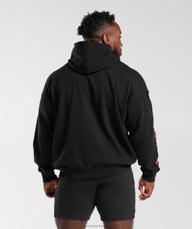 Gymshark sweat à capuche tranche noir Hommes 6HF28878