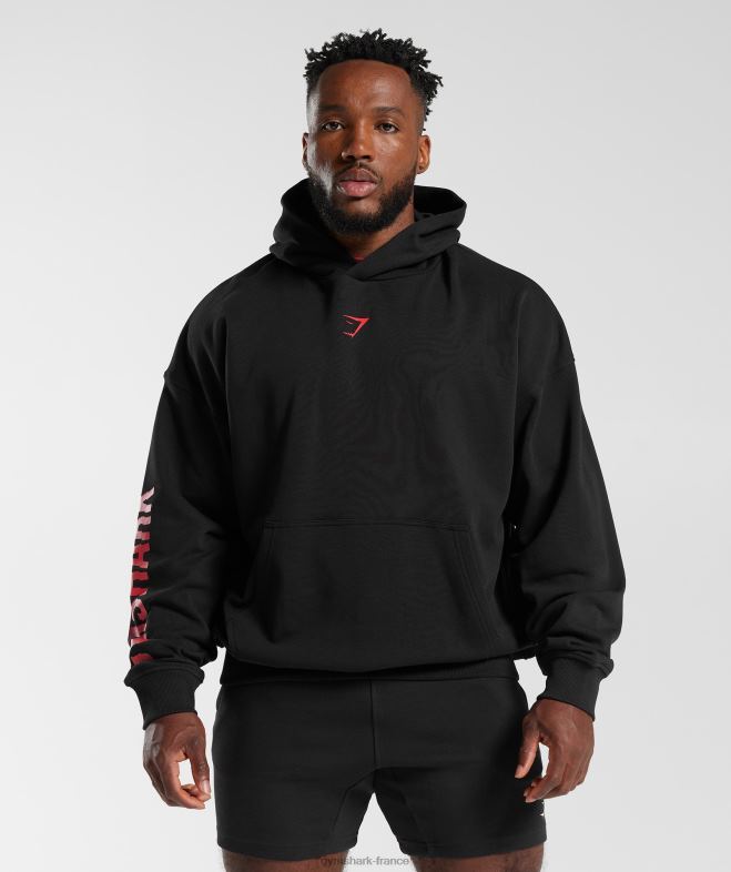 Gymshark sweat à capuche tranche noir Hommes 6HF28878