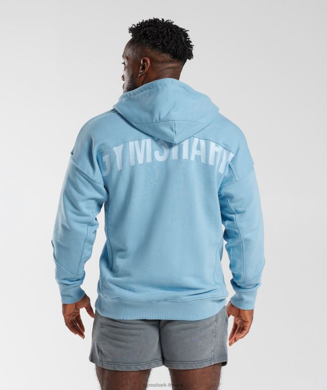 Gymshark sweat à capuche zippé bleu d\ozone Hommes 6HF28856