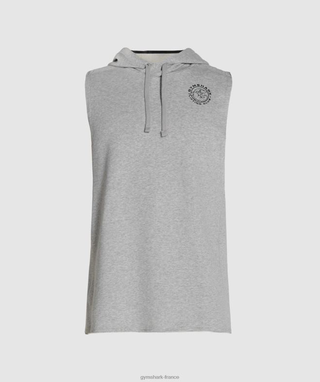 Gymshark sweat à capuche à bras tombants Legacy chiné gris clair Hommes 6HF28853