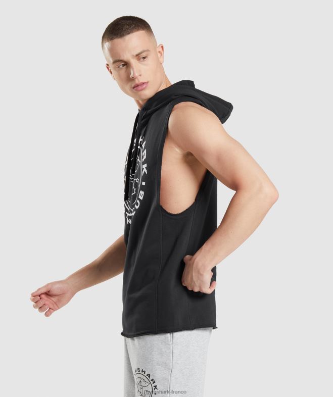 Gymshark sweat à capuche à bras tombants Legacy noir Hommes 6HF28796