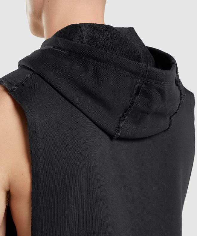 Gymshark sweat à capuche à bras tombants Legacy noir Hommes 6HF28796