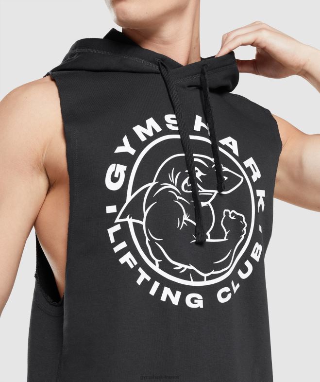 Gymshark sweat à capuche à bras tombants Legacy noir Hommes 6HF28796