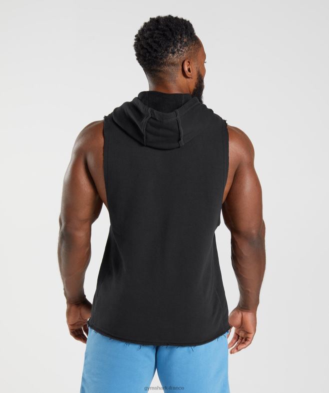 Gymshark sweat à capuche à bras tombants Legacy noir Hommes 6HF28838