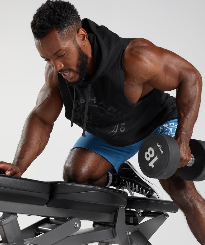 Gymshark sweat à capuche à bras tombants Legacy noir Hommes 6HF28838