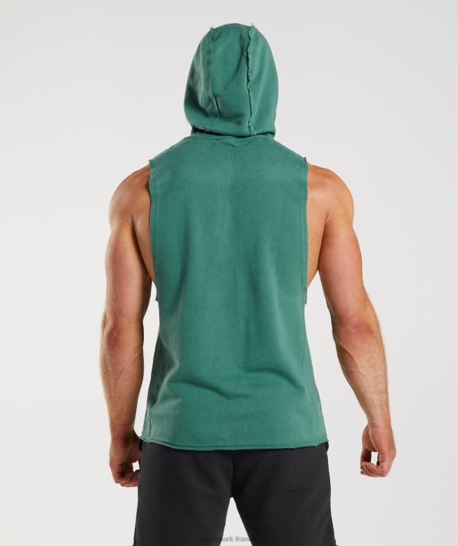 Gymshark sweat à capuche à bras tombants Legacy vert hoya Hommes 6HF28842