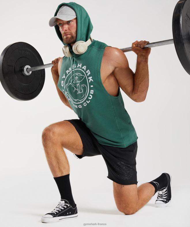 Gymshark sweat à capuche à bras tombants Legacy vert hoya Hommes 6HF28842