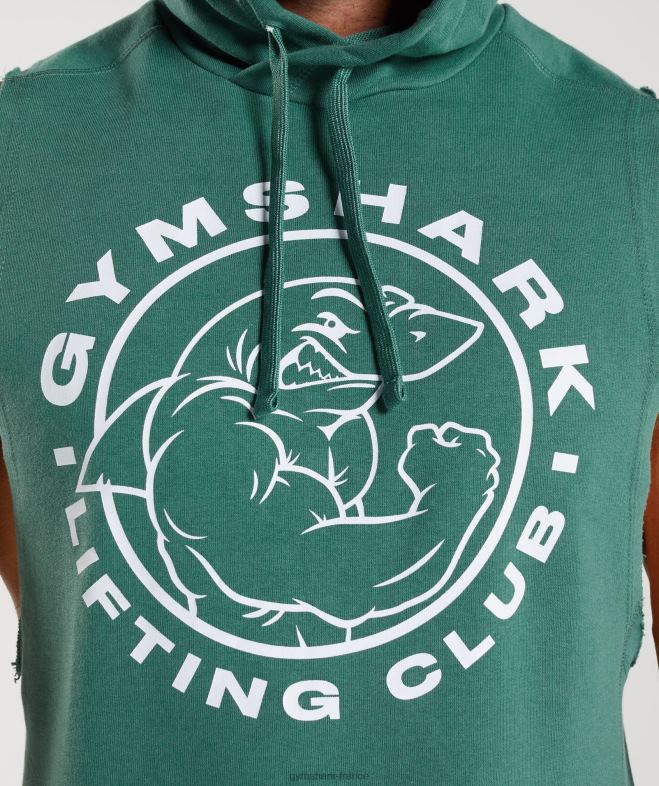 Gymshark sweat à capuche à bras tombants Legacy vert hoya Hommes 6HF28842