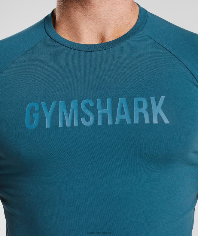 Gymshark t-shirt Apollo bleu atlantique Hommes 6HF28753