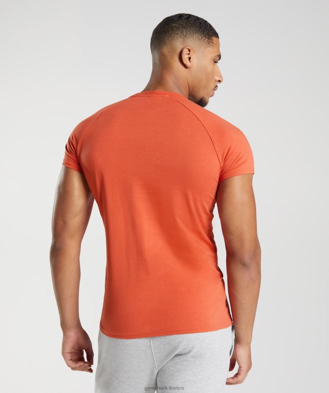 Gymshark t-shirt Apollo rouge orage Hommes 6HF28726