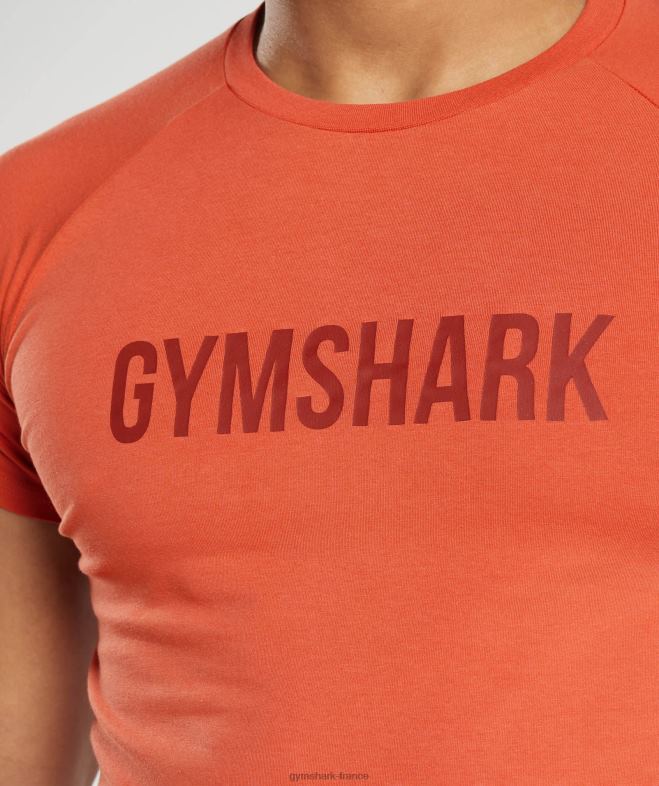 Gymshark t-shirt Apollo rouge orage Hommes 6HF28726