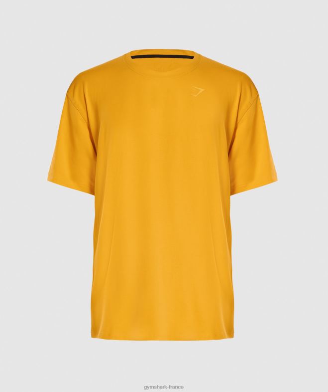 Gymshark t-shirt de puissance jaune ensoleillé Hommes 6HF28593