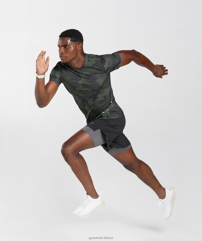 Gymshark t-shirt de sport imprimé citron vert fluo Hommes 6HF28705