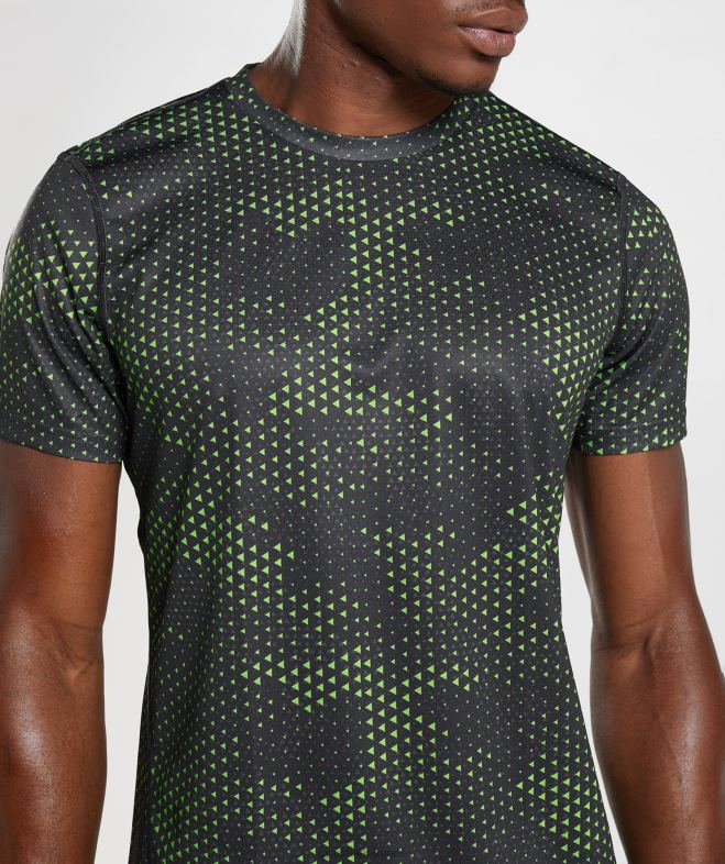 Gymshark t-shirt de sport imprimé citron vert fluo Hommes 6HF28705