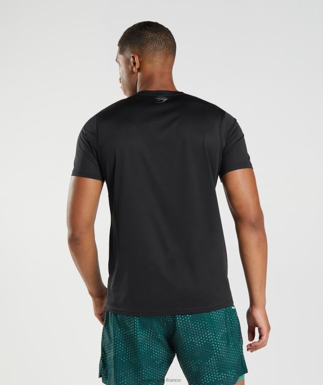 Gymshark t-shirt de sport noir/noir chiné Hommes 6HF28583