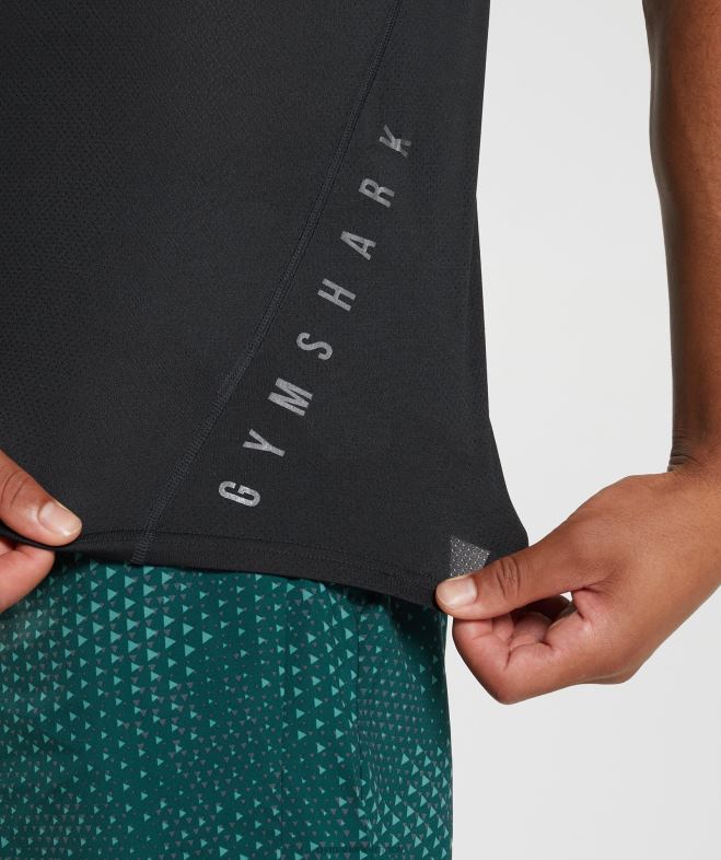 Gymshark t-shirt de sport noir/noir chiné Hommes 6HF28583