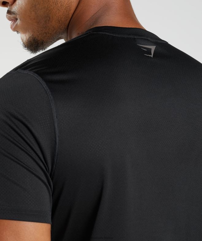 Gymshark t-shirt de sport noir/noir chiné Hommes 6HF28583