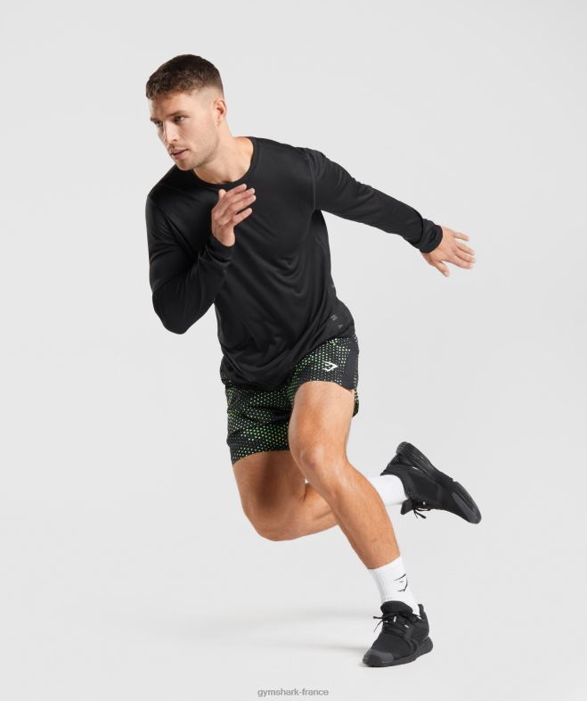 Gymshark t-shirt de sport à manches longues noir/noir chiné Hommes 6HF28584