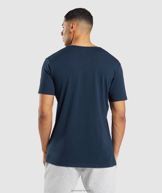 Gymshark t-shirt essentiel marine Hommes 6HF28710