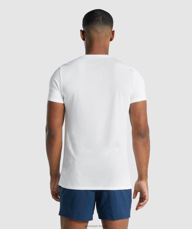 Gymshark t-shirt graphique d\arrivée blanc Hommes 6HF28666
