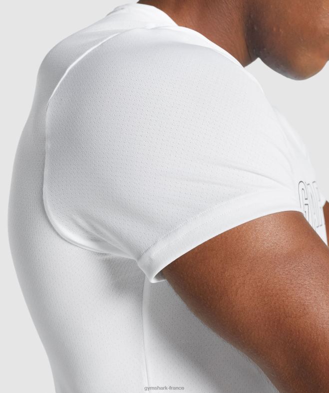 Gymshark t-shirt graphique d\arrivée blanc Hommes 6HF28666