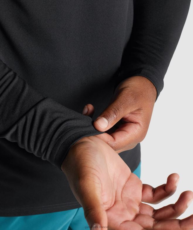 Gymshark t-shirt graphique à manches longues noir Hommes 6HF28717