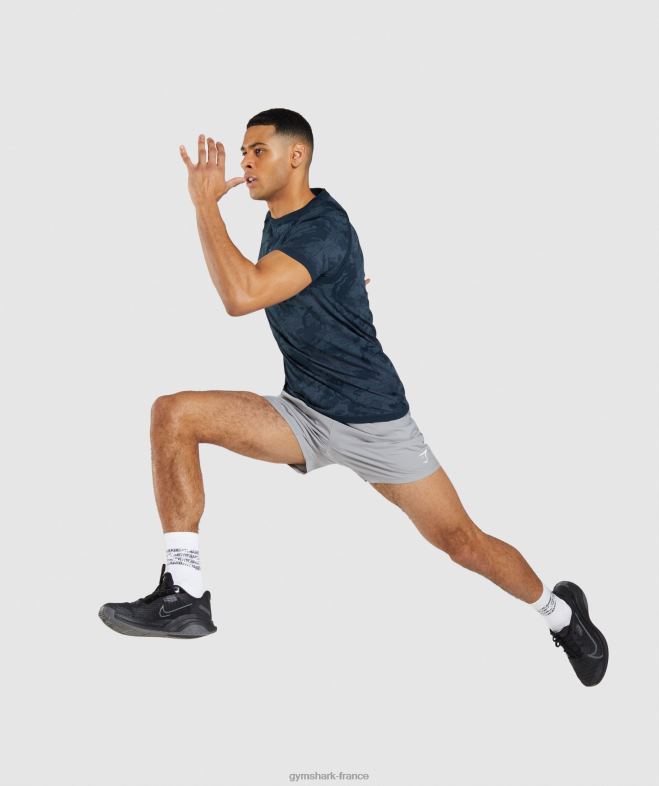 Gymshark t-shirt géo sans couture bleu marine/bleu brouillard Hommes 6HF28719