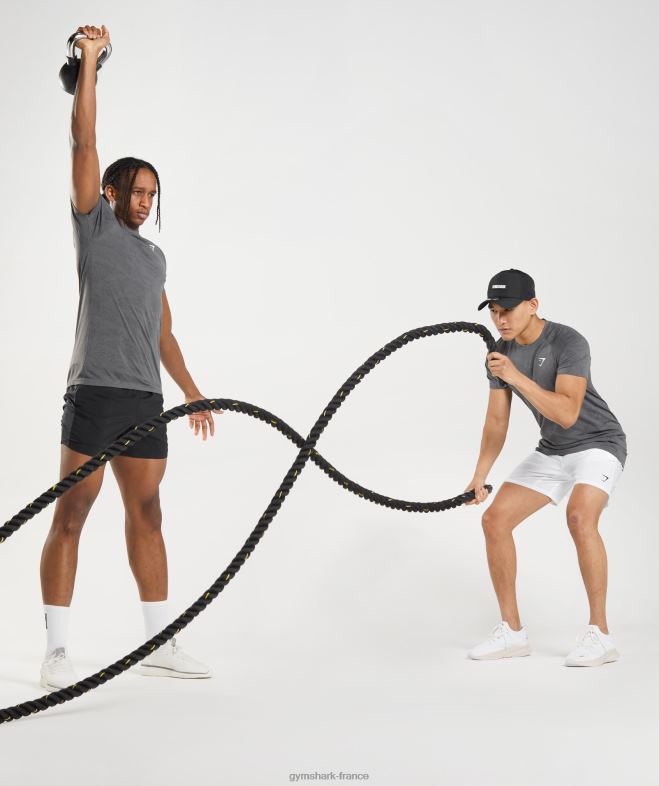 Gymshark t-shirt géo sans couture gris anthracite/noir Hommes 6HF28629