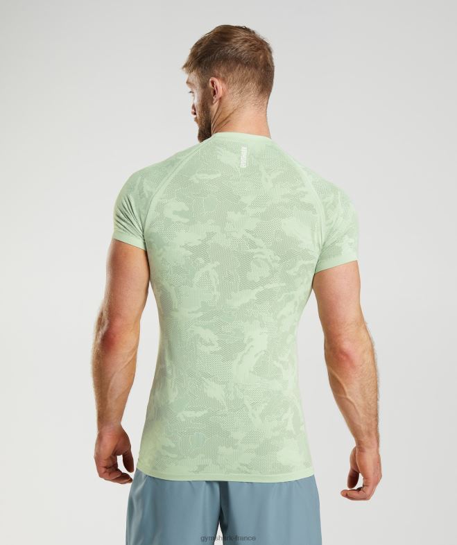 Gymshark t-shirt géo sans couture vert flore/vert saule Hommes 6HF28657