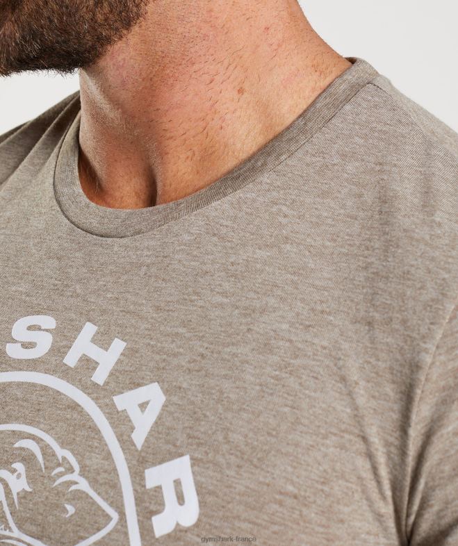 Gymshark t-shirt héritage marnes calcaires Hommes 6HF28693